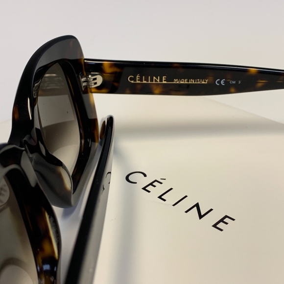 Celine Tortise Shell Squarish Sunglasses - Picture 2 of 5